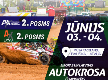 Latvijas autokrosa čempionāta un kausa 2. posms Musa Raceland trasē 3.-4. jūnijā