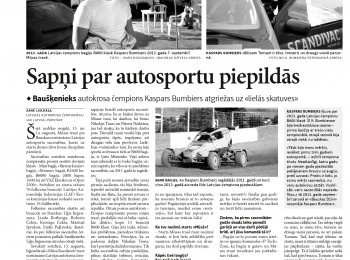 SAPŅI PAR AUTOSPORTU PIEPILDĀS 