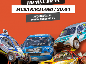 Treniņu diena Mūsa Raceland trasē 20. aprīlī