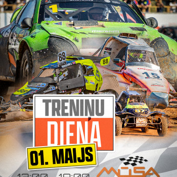 Treniņu diena Mūsas trasē pārcelta uz 1. maiju